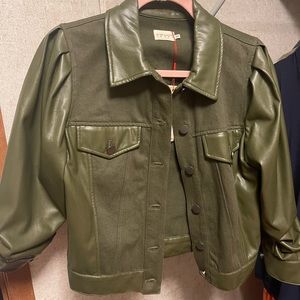 Alice+Olivia Jeans Olive Green Jacket